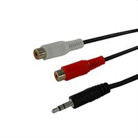 XTREME CAVO AUDIO-STEREO JACK 3.5MM 2RCA M/F 0.2MT